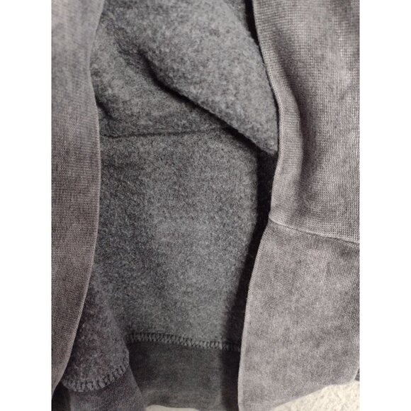 Affliction NEW AC Cali Ride Fleece Black Lava Wash Crop Top Sweatshirt Large - Picture 4 of 10